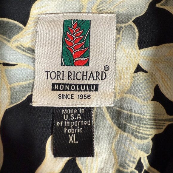 Tori Richard Honolulu Men Hawaiian Shirt Size XL Floral Single Pocket Made in US - Picture 7 of 10